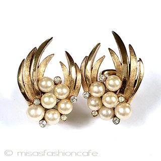 （画像用） Trifari　 トリファリ パールRSイヤリング