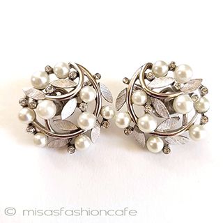 （画像用） Trifari　 トリファリ 銀リース　イヤリング