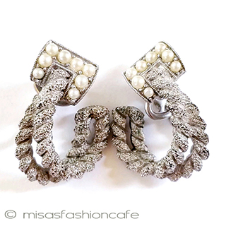 （画像用） Trifari　 トリファリ バックル　イヤリング