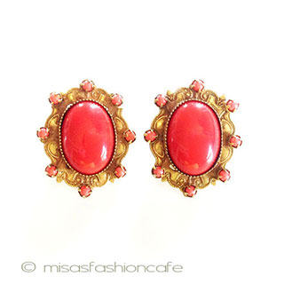 （画像用） Ｒｏｂｅｒｔ　ロバート　 コーラル　イヤリング