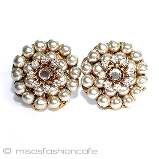 （画像用） ミリアムハスケル パール花イヤリング