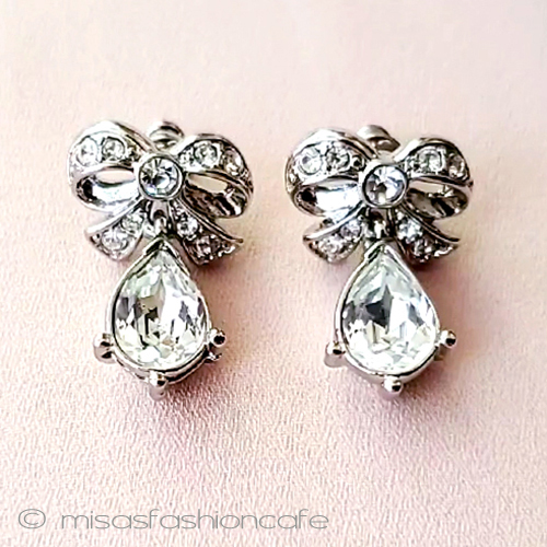 （画像用） Trifari　 トリファリ リボン　ピアス　