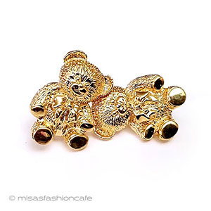 （画像用） ヴィンテージジュエリー テディベア　イヤリング