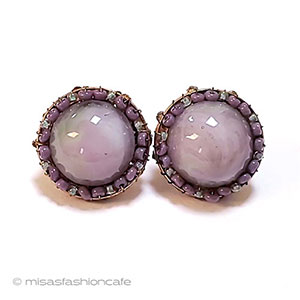 （画像用） ミリアムハスケル刻印 ガラス　イヤリング