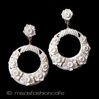 （画像用） お花フープ　イヤリング