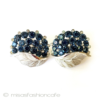 （画像用） ヴィンテージイヤリング トリファリ　紫陽花の花