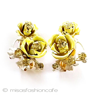 （画像用） Robert　イヤリング イエローローズのお花