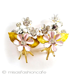 （画像用） Robert　イヤリング エナメルRSの花ブーケ