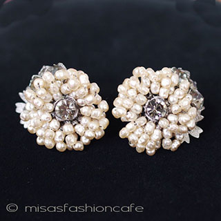 （画像用） ＳＡＮＤＯＲ　イヤリング バロックパールの花