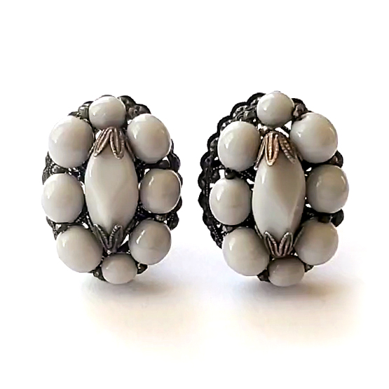 （画像用） ミリアムハスケル刻印 ヴィンテージイヤリング