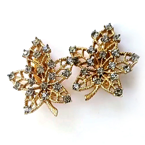 （画像用） ヴィンテージアクセサリー トリファリ紅葉イヤリング