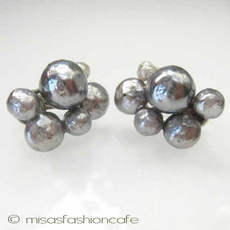 （画像用） Vogue ヴォーグ刻印 バロックパール イヤリング