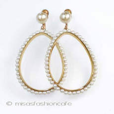 （画像用） パール フープ イヤリング