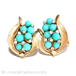 （画像用） Ｔｒｉｆａｒｉ　 トリファリ ターコイズ　イヤリング