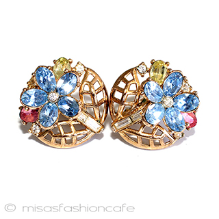 （画像用） Ｔｒｉｆａｒｉ　 トリファリ パステルの花　イヤリング