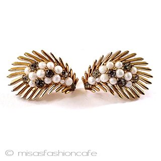 （画像用） アンティークジュエリー トリファリ　 イヤリング