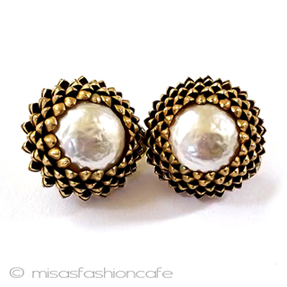 （画像用） ミリアムハスケル刻印 松ぼっくりイヤリング