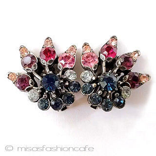 （画像用） アンティークジュエリー Florenza花イヤリング