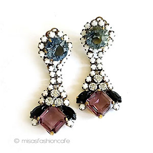 （画像用） ヴィンテージジュエリー チェコガラスイヤリング