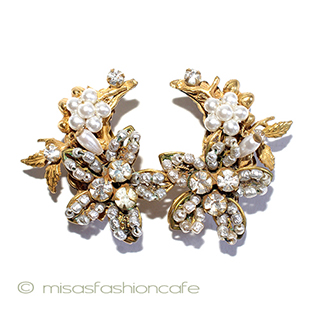 （画像用） Ｒｏｂｅｒｔ　イヤリング パールRS花イヤリング