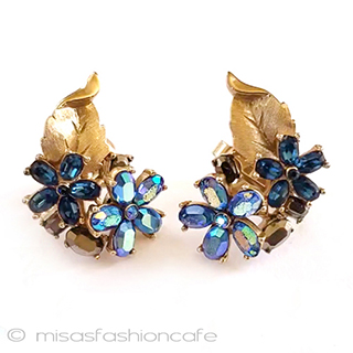 （画像用） Trifari　 トリファリ RSのお花イヤリング