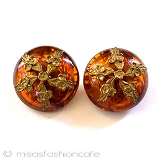 （画像用） ミリアムハスケル べっ甲お花イヤリング