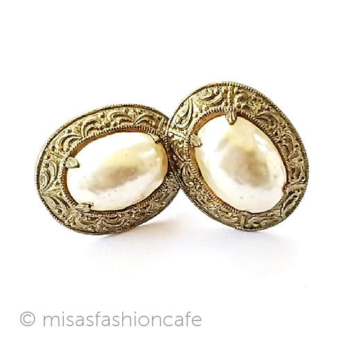 （画像用） ミリアムハスケル刻印 バロックパールイヤリング