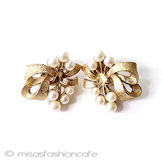 （画像用） Trifari　 トリファリ パール　リボン