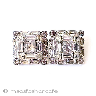 （画像用） ヴィンテージアクセサリー クリスタル　イヤリング