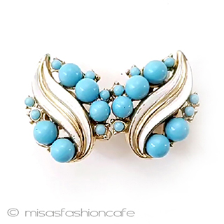 （画像用） Trifari　 トリファリ ブルー＆エナメル