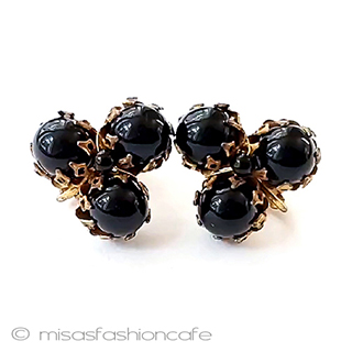 （画像用） ミリアムハスケル　刻印 ガラスの花　イヤリング