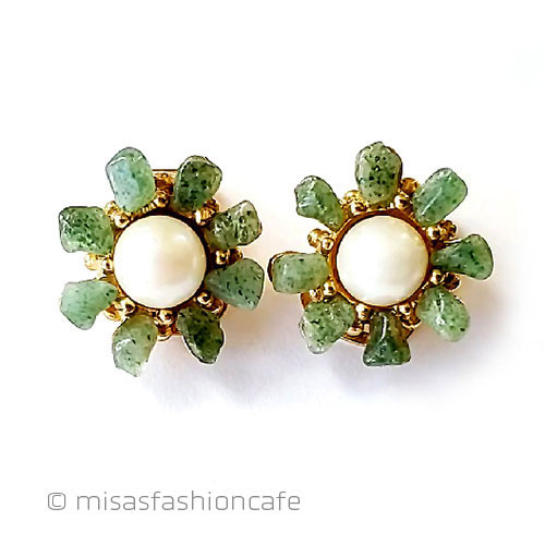 （画像用） SWOBODA　スワボダ 真珠と天然石の花