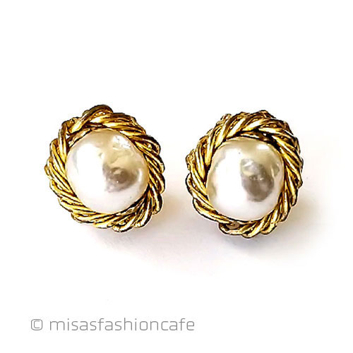 （画像用） ミリアムハスケル刻印 バロックパールピアス