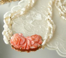 （画像用） 豪華 珊瑚・真珠・14金 　ネックレス