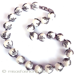 （画像用） Trifari　 トリファリ 銀葉　ネックレス