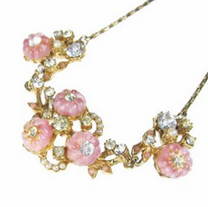 （画像用） アンティーク　 お花ネックレス