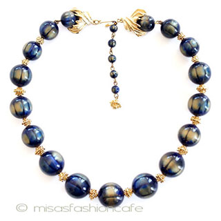 （画像用） Ｔｒｉｆａｒｉ　 トリファリ ネイビーGoldネックレス