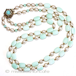 （画像用） ミリアムハスケル　２連 ガラス＆バロックパール