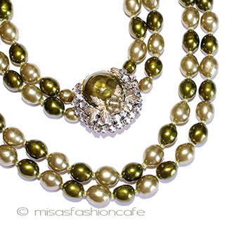 （画像用） アンティーク　ネックレス バロックパール　２連