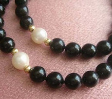 （画像用） K14真珠オニックス ネックレス
