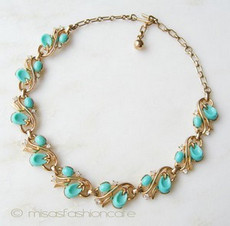 （画像用） Trifari　トリファリ 　ターコイズ　ネックレス