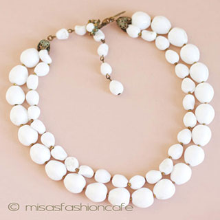 （画像用） ミリアムハスケル ネックレス ミルクガラス　２連！