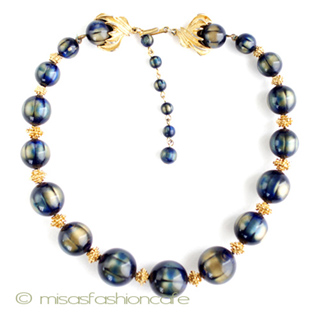 （画像用） Trifari　 トリファリ ネイビー　ネックレス