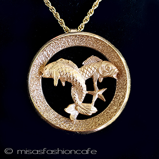 （画像用） Trifari　 トリファリ 　鯉・魚座　ネックレス