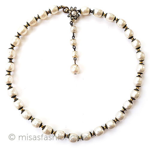 （画像用） ミリアムハスケル 刻印 バロックパール花金具