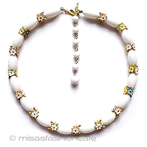 （画像用） Trifari　 トリファリ パステル花ネックレス