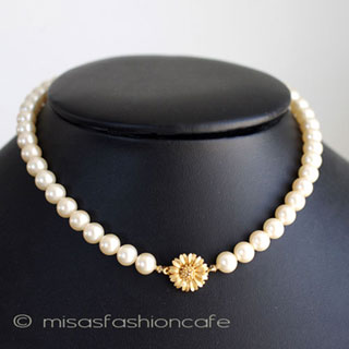 （画像用） Trifari　トリファリ パール　ネックレス