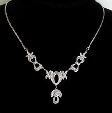 （画像用） スターリングシルバー製 リボン　ネックレス