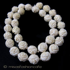 （画像用） 象牙アイボリー花ネックレス