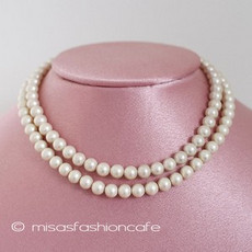 （画像用） グラスパール2連ネックレス